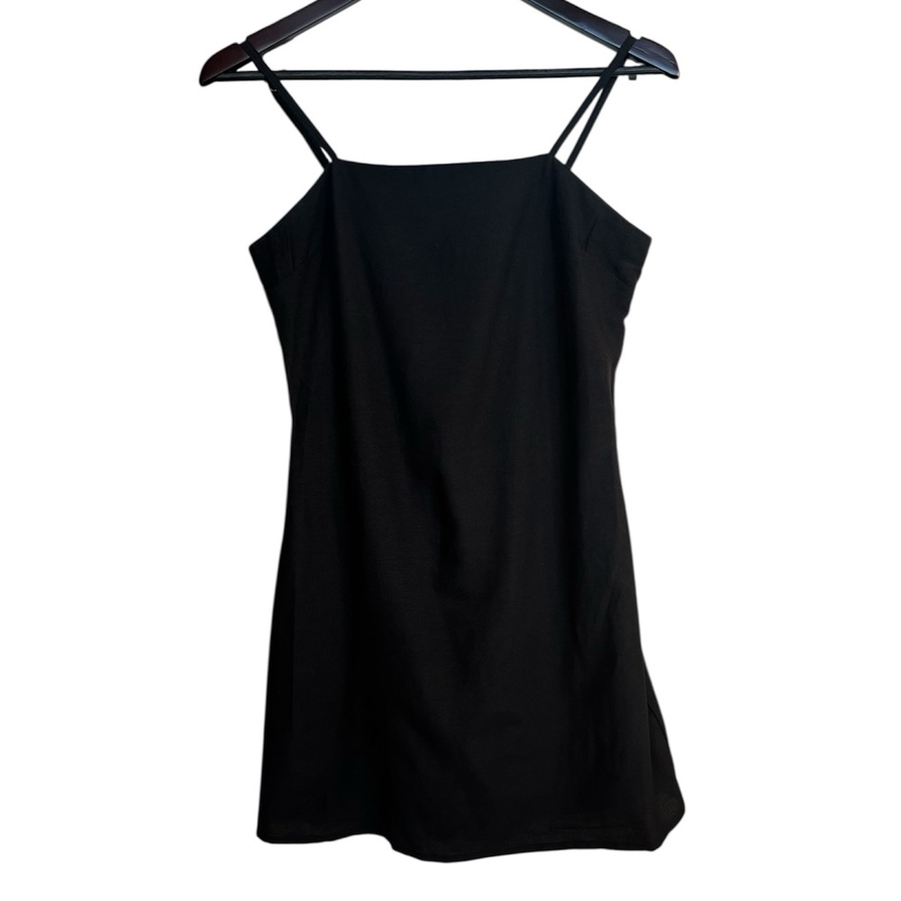 Midnight Sky Women’s Black Linen & Cotton Blend Summer Dress- Size Medium